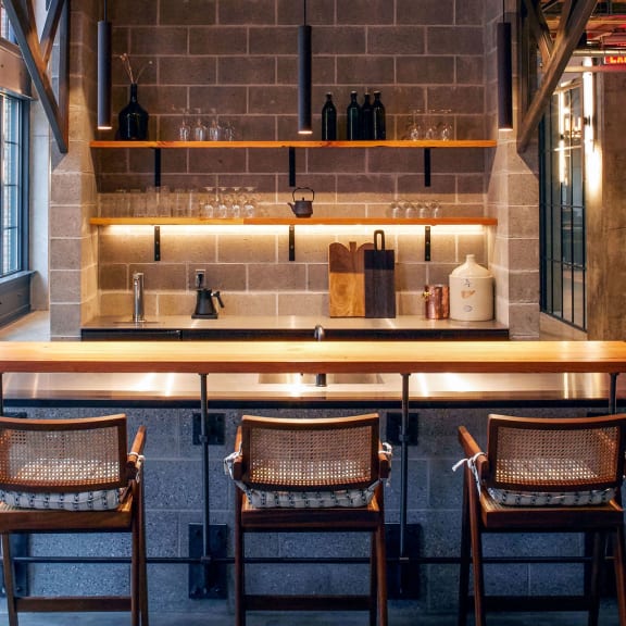 Clubhouse Kitchen at The Platform Apartments in Norwalk, CT