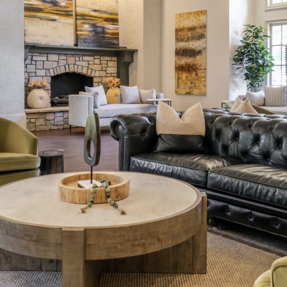 social lounge with comfortable seating at Stoneleigh on Spring Creek apartments