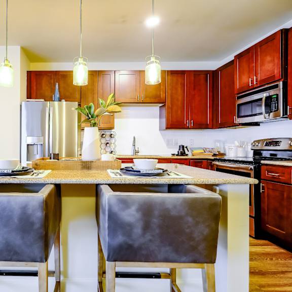 spacious kitchen at Berkshire Village District Raleigh apartments