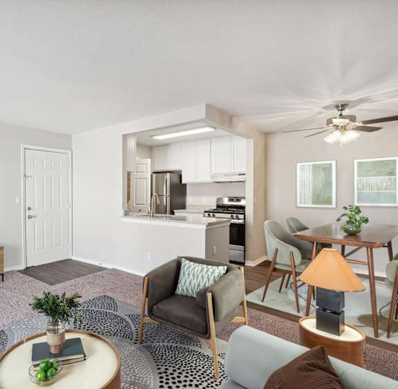 Living Room with Carpet