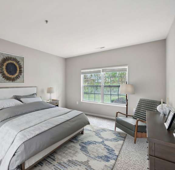 Bedroom with Plush Carpeting
