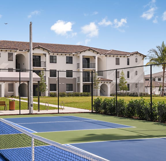 Pickleball Courts at Boca Vue Luxury Apartments in Boca Raton FL
