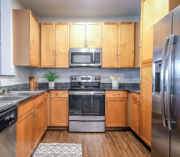 spacious kitchen at Soho Parkway luxury apartments McKinney, TX