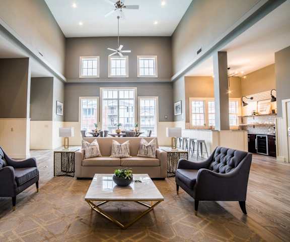 Resident lobby at Champion Farms Apartments, 3700 Springhurst Blvd, Louisville