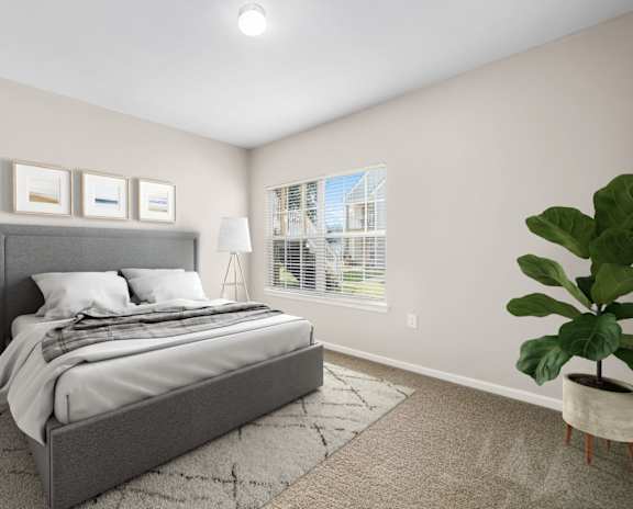 Bedroom with Plush Carpeting