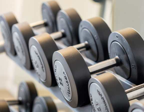 Close Up of Dumbbells 
