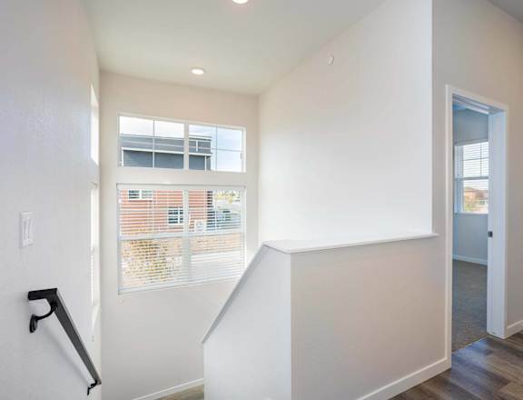 staircase looking down with window at Brownstones at Palisade Park, Broomfield, 80023
