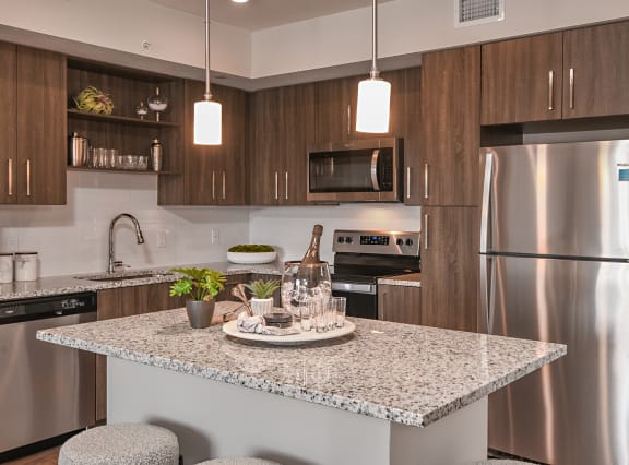 Chef-Style Kitchens at Boca Vue Luxury Apartments in Boca Raton FL