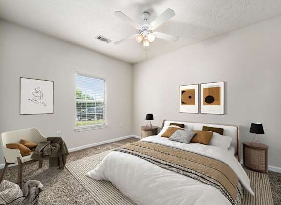 Bedroom With Ceiling Fan
