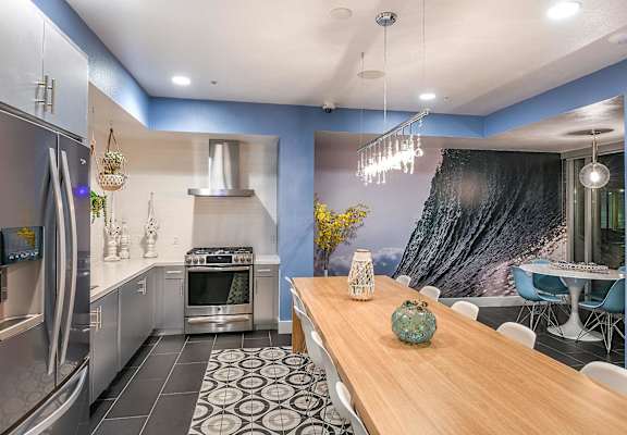 Demo Kitchen and Culinary Space at F11 Apartments in Downtown San Diego, CA