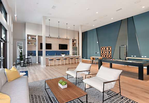 Club Room at The Huntington Luxury Apartments in Duarte CA