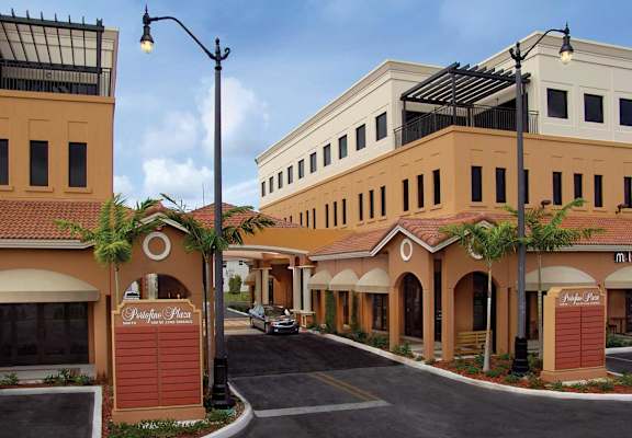 North and South buildings with Porte cochere view of Portofino Plaza