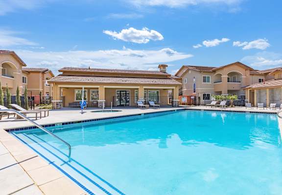 the swimming pool at Heritage Landing Apartments, Chico, California