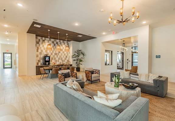 Living Room with Couch at Edge75, Naples, FL, 34104