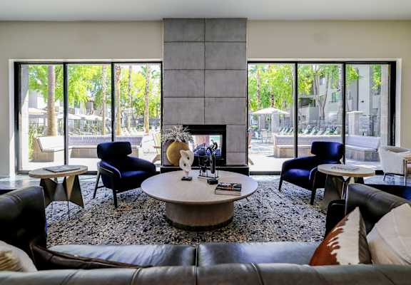 social lounge with comfortable seating at Avora apartments