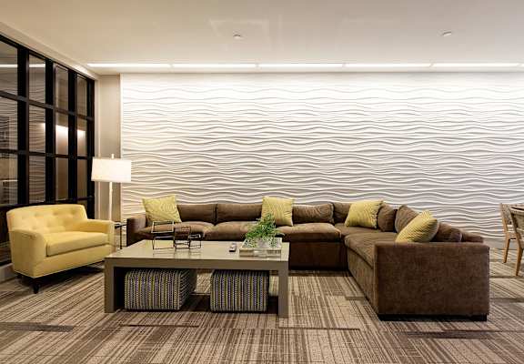 Resident Lounge at Gatehouse 75 in Charlestown Massachusetts