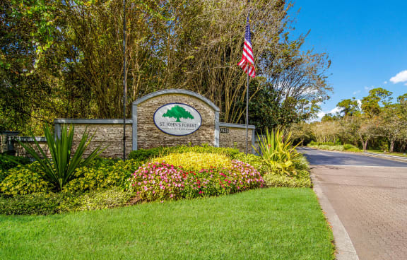 Property Entrance Sign at St. Johns Forest Apartments, FL 32277