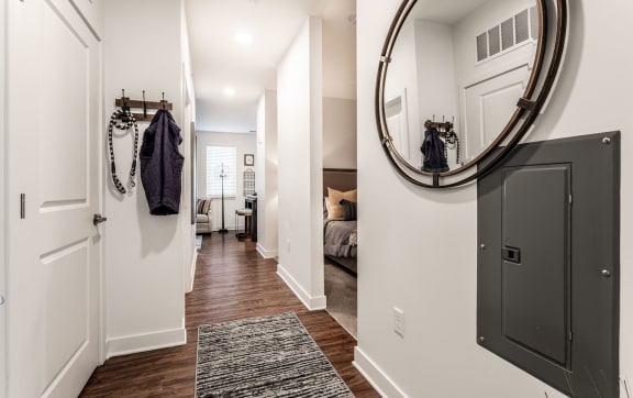 front hallway of apartment at Edge 35, Indianapolis, 46203