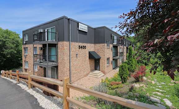 A modern building with the number 5400 on it.