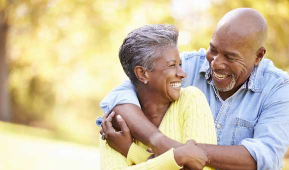 Man and Woman Laughing at Hampton Apartments in Clearwater, FL 33759