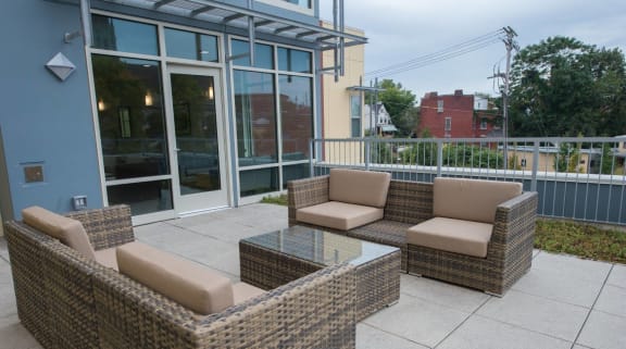 outdoor seating-Cornerstone Village, Pittsburgh, PA