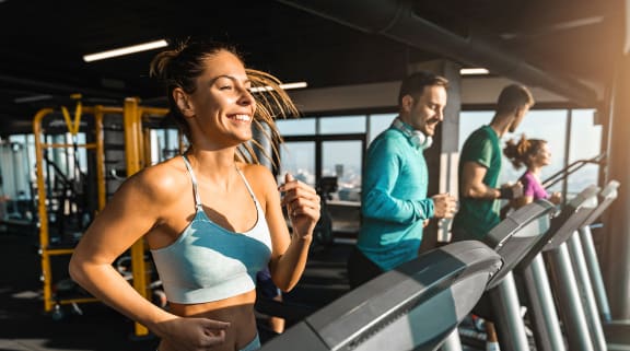 people running on treadmills