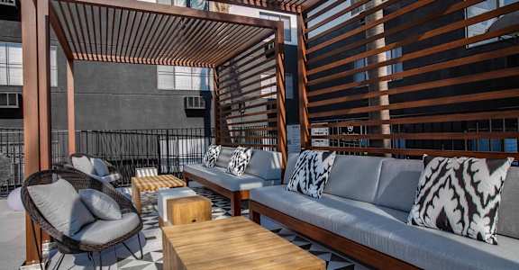 Newly Designed & Renovated Pool Deck with Swimming Pool, Hot Tub, Cabanas PLUS Grilling & Dining Area  at Duet on Wilcox, California