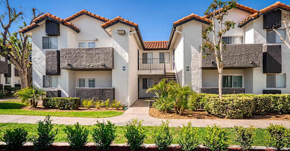 Exterior of property building view at Sixteen60 Apartment Homes, San Bernardino