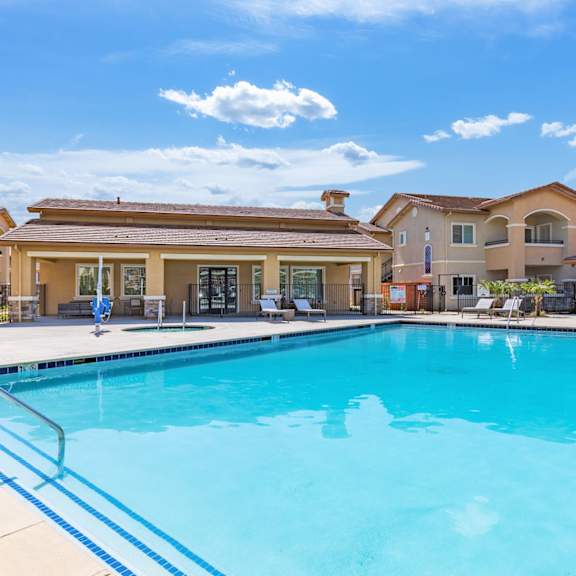 the swimming pool at Heritage Landing Apartments, Chico, 95973