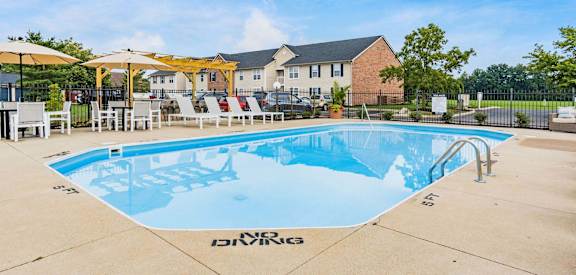 the swimming pool at our apartments