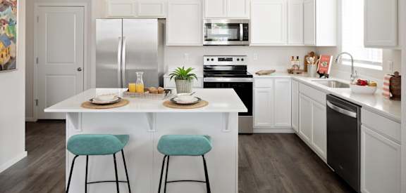 Residences at Butler Creek Model Kitchen with Island