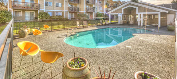 Mirabella Apartments in Everett, Washington Clubhouse and Pool