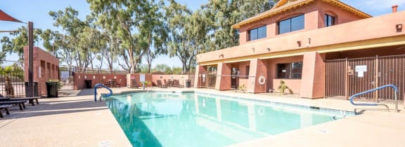 our apartments showcase a swimming pool