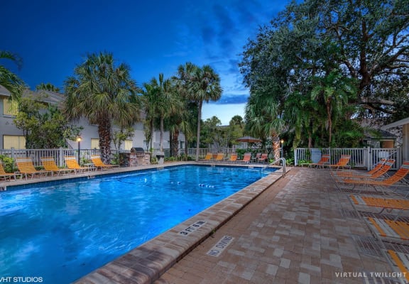Pool During Twilight at Sarasota South, Bradenton