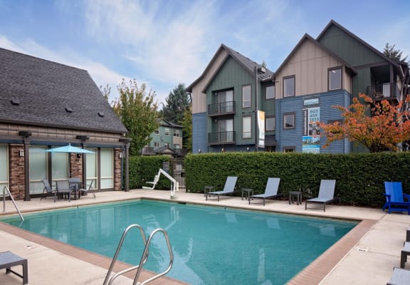 Latitude Apartments and Townhomes Pool and Clubhouse