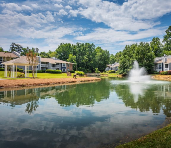 Property Exterior and Lake at Arbor Ridge in Greensboro, NC