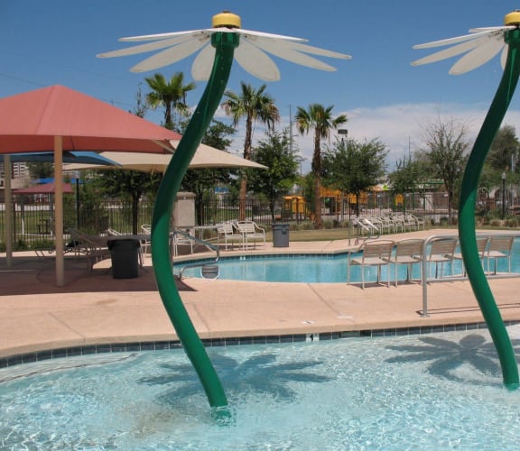 Swimming pool and wading area-Matthew Henson Apartments, Phoenix, AZ
