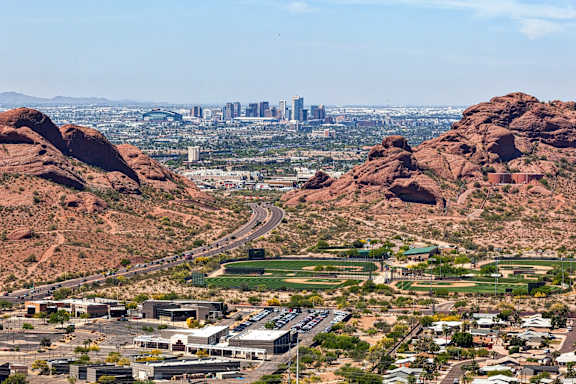 a view of the city of phoenix