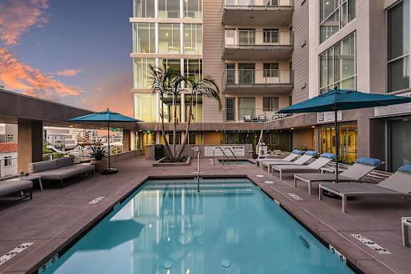Swimming Pool at F11 East Village, San Diego