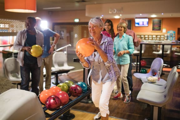 Resdients enjoy a night out bowling