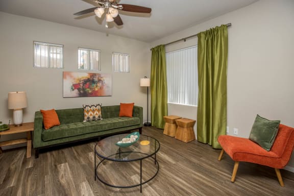 Living room area at The Belmont by Picerne, Nevada