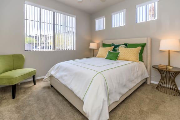 Bedroom decor with lamps amd couch at The Cantera by Picerne, Nevada, 89139