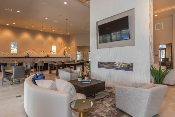 Game room and seating area1 at Level 25 at Cactus by Picerne, Las Vegas