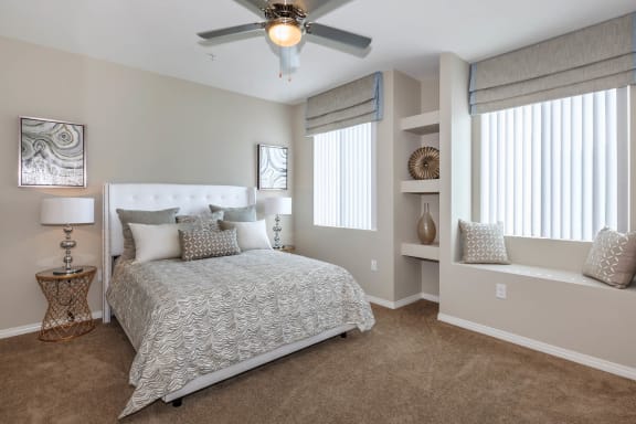 Bedroom interior white  at Level 25 at Durango by Picerne, Nevada, 89113