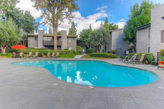 Swimming pool at Chatsworth Pointe Apartments in Canoga Park, CA