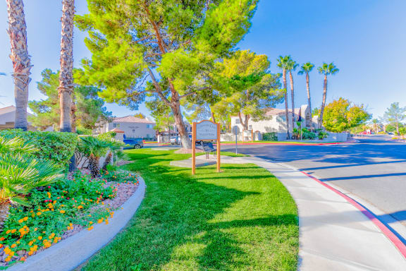 Country Club at Valley View Senior Apartments in Las Vegas offers trees and greenery throughout the community!