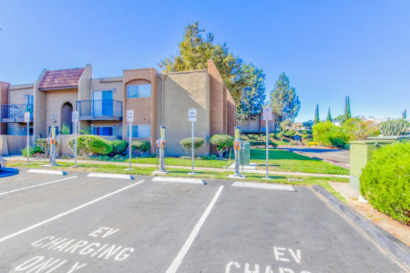 Electric vehicle charging at Woodlake, California, 92027