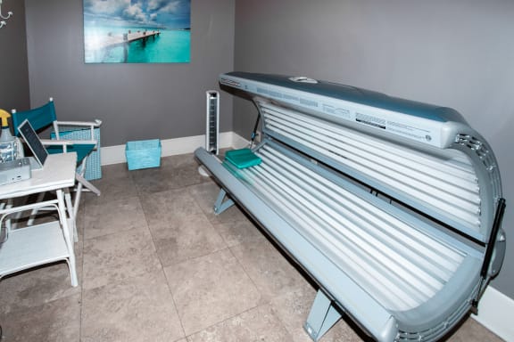 Tanning bed at Sonoma Grande Apartments in South Tulsa, OK 1, 2 & 3 Bedrooms.