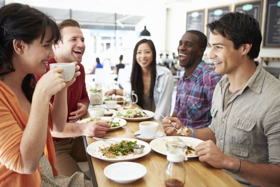 Residents Dining Out at University Village Apartments, Colorado 80918