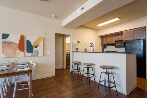 Regency Park Model Kitchen and Dining Area
